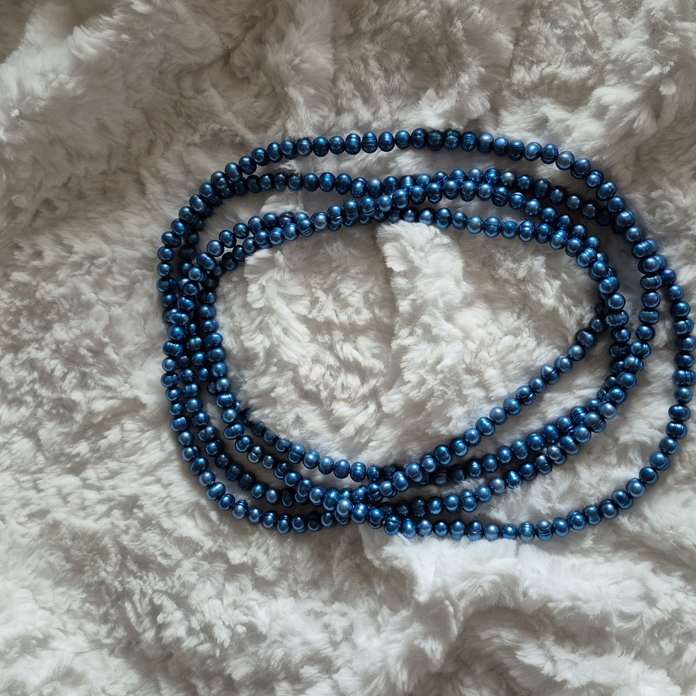 Ocean Blue Freshwater Pearl Strand 39”